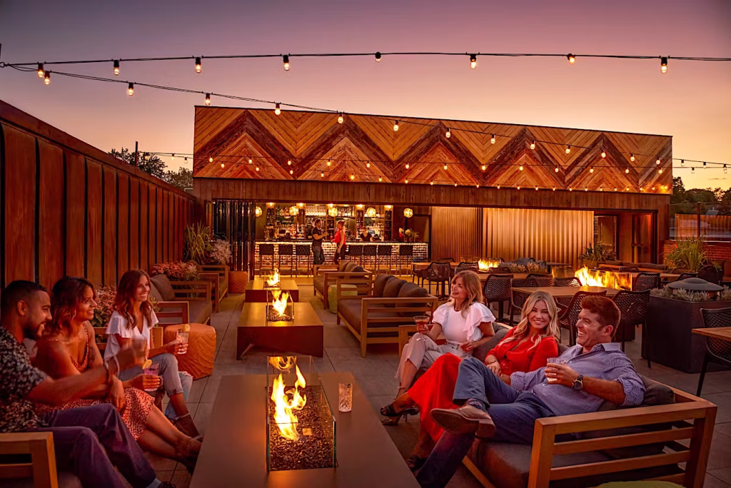 Vibrant Rooftop Bar